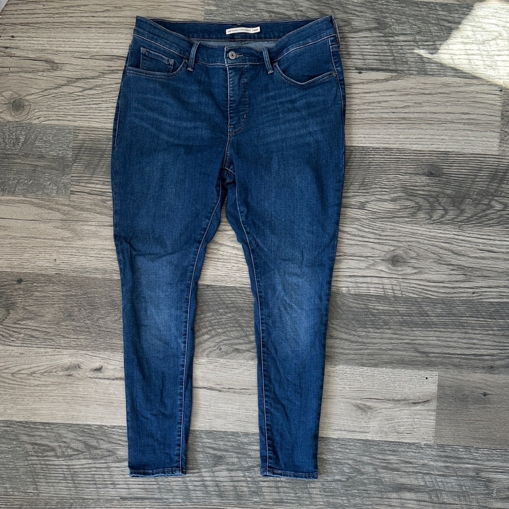 Levi’s 310‎ shaping super skinny jeans blue denim women’s size 14W